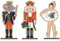 Amosfun 3Pcs Christmas Nutcracker Decoration Soldier Mouse Girl Figurine Wooden Nutcracker King Puppets Dolls Toy for Xmas Gift Holiday Decorations, Assorted Color, 25x12cm (1604NXV9H436SGXL0)