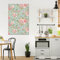 banjado® Glas Bild 80x120cm mit Motiv Altrosa Blume als Wandbild für Wohnzimmer/Küche/Büro - Wohnzimmer Bild aus ESG Sicherheitsglas kratzfest mit geschliffenen Kanten - Glasbild groß als Wand Bild