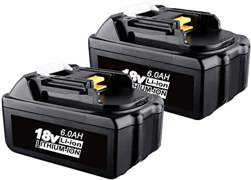 VANTTECH 2 Stück BL1860B 18V 6.0Ah Ersatz für Makita,Li-Ion Ersatzakku für Kabelloses Elektrowerkzeug,Kompatibel mit Makita Akku BL1860 BL1850B BL1840B BL1830