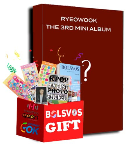 Ryeo Wook - A Wild Rose [Petal ver.] (3rd Mini Album) Album+BolsVos K-POP eBook (21p), 3EA BolsVos Stickers for Toploader, Photocards