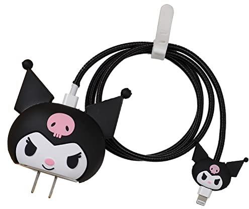 3D Cute Cartoon Ladegerät-Schutzhülle – kompatibel mit Apple 20 W USB-C-Netzteil und Lightning-Kabel, Nr. 05 (4-in-1)