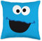 Sesame Street Cookie Monster Face Throw Pillow, 16x16, Multicolor
