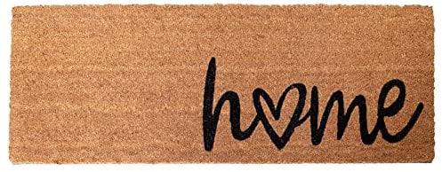100% Natural Coir Door Mat 125 x 40cm Indoor Outdoor Non-Slip Backing Long Decorative Welcome Doormat for Hallway Foyer Dirt Trapper Large Entrance Runner [Home]