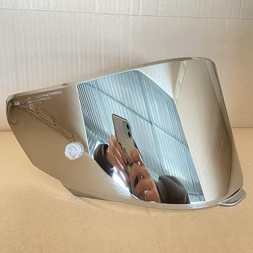 Jdon-hats Visiera Parasole per Casco Integrale da Moto KYT TT Course (Colore : Argento)