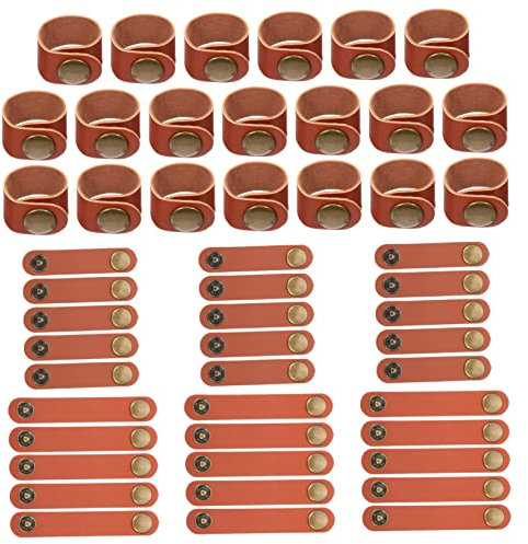 ULDIGI 50stücke Pu Kabel Organizer Verstellbare Leder Kabelbinder Für Earphones Ladegeräte Und Datenkabel Praktischer Kabelmanager Für Reisen Und Zuhause Halter Für Usb Und Audiokabel