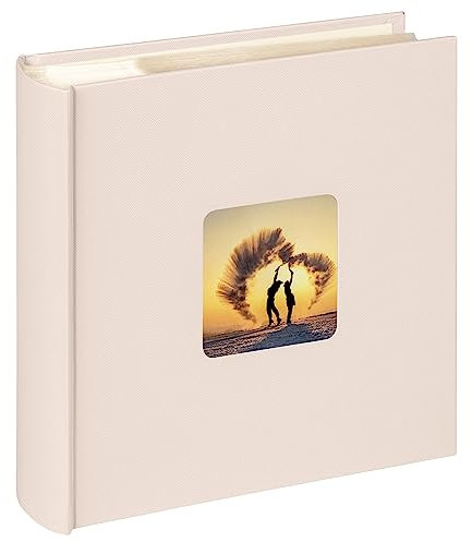 walther design Fotoalbum chamois 200 Fotos 10 x 15 cm Memo-Einsteckalbum mit Cover-Ausstanzung, Fun ME-110-W
