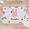 Wanapix | Tischset für Kinder Personalisiert mit Namen | Platzdecke Wachstuch Bedrucken | Wasserdicht | Für die Waschmaschine geeignet | 50x35 cm | Kaninchen
