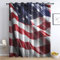 QEODAH Amerikanische Flagge Vorhänge USA Flagge Gardinen mit Ösen, Vorhang Blickdicht, Verdunklungsvorhänge, Schlafzimmer Wohnzimmer & Kinderzimmer Deko, Blackout Curtain 2er Set H 160 x B 140 cm