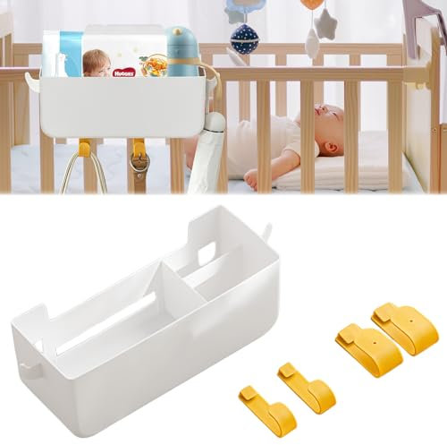 Nizirioo Wickeltisch Organizer Baby Windel Caddy Wickelkommode Organizer Wickeltisch Organizer zum Anhängen Organisation Wickeltisch Wickeltisch Zubehör Multifunktionale Baby Windel Organizer(Weiß)