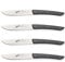 Berkel - Color Set 4 Coltelli Bistecca Lama Liscia 11 cm - Nero