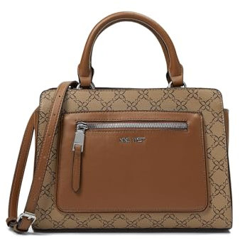 Nine West Collette Handtasche Umhängetasche, Mokka-Logo, Medium