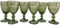 Arinosa Weinglas Pokal 6 Stück Grün Vintage 9x17cm 350ml