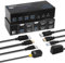 TCNEWCL 4K 120Hz HDMI Displayport KVM Switch 2 PC 2 Monitor 8K 60Hz DP 1.4 HD 2.1 USB 3.0 KVM Switch Dual Monitor, with Desktop Controller and 2 HDMI+DP+USB Cables