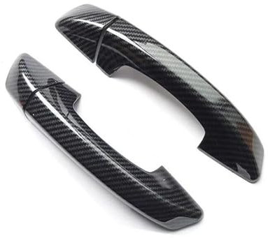 RIBONI Auto Türgriff Abdeckung Für VW Für Scirocco 3 Mk3 2008-2015 Auto Türgriff Abdeckung Trim Aufkleber Carbon Fiber ABS Chrom Styling Auto Zubehör
