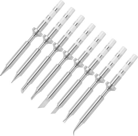 FEITA Mini Pencil Soldering Iron Tips Replacement for Pinecil Micro Soldering Iron, PTS200/TS100 Portable Solder Pen Tool Soldering Accessories (ST-B/I/BC2/C4/K/KU/D04/J02 8Pcs)