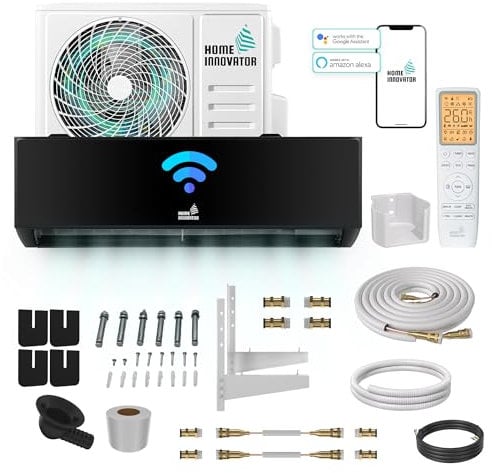 Homeinnovator Quick Connect 12000 BTU Split Klimaanlage und Heizung – energieeffiziente 230V- Klimaanlage mit komplettem Installationssatz – Inverter-Klimaanlage