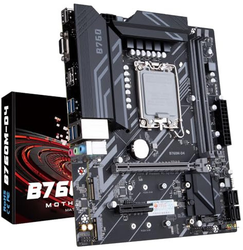 B760M-D4-A Compact High-End LGA 1700 Motherboard Supporting 12th/13th Gen CPUs, Boasting Exceptional Connectivity and Efficient Power Delivery