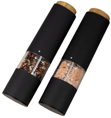 Molinillo eléctrico y de pimientos, automático, funciona con pilas, herramienta de cocina, molinillo de pimientos automático