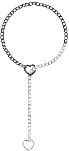 Manfnee PU Leder Choker Punk Goth Emo Circle Kette Choker Halsband Halskette für Frauen Männer verstellbar