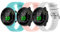 Garmcool 3 Pack 20mm Bracelets Compatible avec Garmin Forerunner 55/Venu/Venu 2 Plus/Venu sq/Venu Sq Music/Venu sq 2/Venu sq 2 Music Bracelet Turquoise Rose Blanc Hommes Femmes Silicone