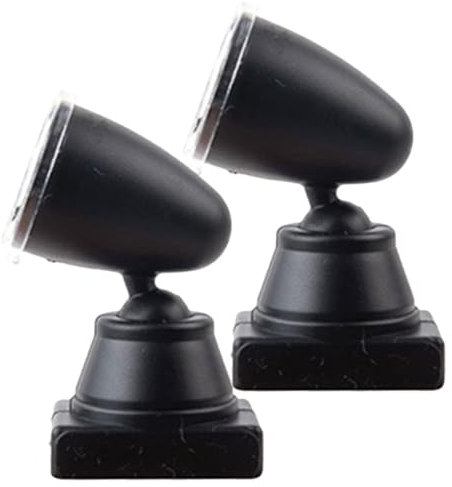 Hohopeti 2 Stück Modell Signalleuchte Mini Simulationsleuchte Modell Mini Signalleuchte Modell Eisenbahn Licht Modell Mini Hausdekor Signallampe Modell Mini Strahler Mikro