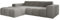 Juskys Sofa Merano Links - Ecksofa 3 Sitzer, Wohnzimmer Couch, in L Form, kleine Eckcouch, mit Ottomane, 245 cm breit - Boucle-Gewebe, Grau