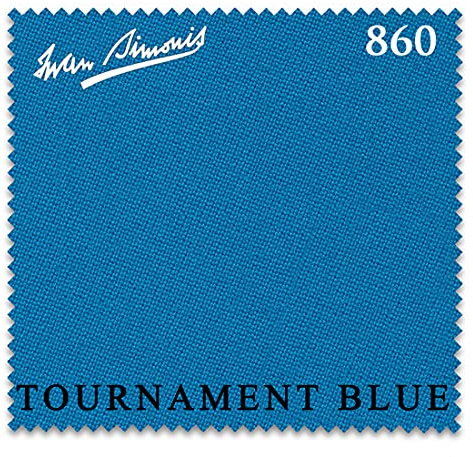 Simonis 860 Pool Billard Tischdecke - vorgeschnittene Schienen - Autorisierter Händler (Tournament Blue, 2,1 m)