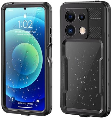 LEMAXELERS Funda para Xiaomi Redmi Note 12 Pro 5G Carcasa IP68 Impermeable 360 Grado Completa Full Body Funda Duty Front and Back Fundas con Protector de Pantalla Duty Antigolpes Waterproof Funda FSK