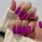 SXVME Berry Purple False Nails Short Medium Square, Gel Press on Nails Coffin Medium Glossy Fake Nails Set Solid Color Acrylic Nail Natural Fit Reusable Stick on Nail for Women Daily Wear, in 24 Pcs