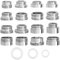 16 pcs Faucet Adapter Kit, Tap Adapter for Kitchen Sink (16-28mm), Hose Tap Connectors Kitchen Sink, Faucet Aerator for Connecting Garden Hose Sink Sprayers Water Filters