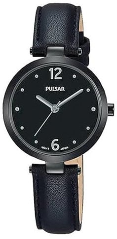 Pulsar Damen-Armbanduhr PH8299X1, 28 mm, Lederarmband, silber, Armband