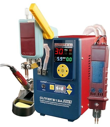 Spot Welder, Capacitor Energy Storage Pulse Battery Spot Welder with Welding Pen, Support 2 Welding Modes Enhanced 0.3mm Nickel Strip for DIY & Industrial Spot Welding