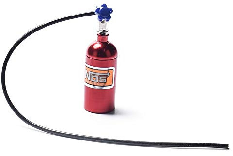 Cpolebev Bouteille D'Azote NOS en MéTal Simulé pour Le DéFenseur de Voiture sur RC au 1/10 RC D90 D110 TRX4 Scx10 90046, Rouge