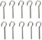 huruirui 10pcs Tornillos de Gancho M5 Anillos de Elevación Acero Inoxidable 304 Tornillo Argolla Mango largo Pernos de Ojo para Fijación de Suspensión