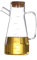 Bouteille d'huile en verre transparent de 650/900 ml, flacon à condiments avec poignée, flacon distributeur d'huile en verre, récipient à sauce vinaigre (900 ml)