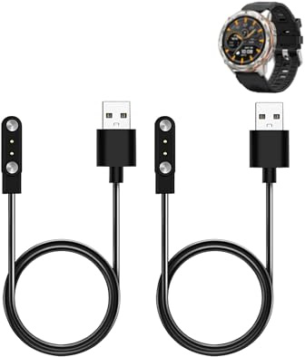 WUNIAK Charging Cable for KOSPET Tank T3 Ultra 2 Smart Watch, Magnetic USB Flexible Charging Cable Accessories for KOSPET Tank T3 Ultra 2 Smart Watch,(2 Pack)