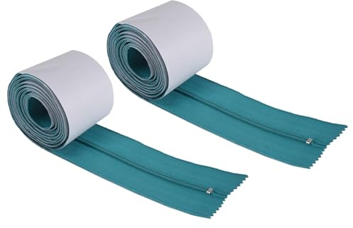 Tixqeaif 2-Pack Peel Stick Zipper Doors,7 inch x 3 inch Double-Sided Self-Adhesive Zippers for Dust Barriers B