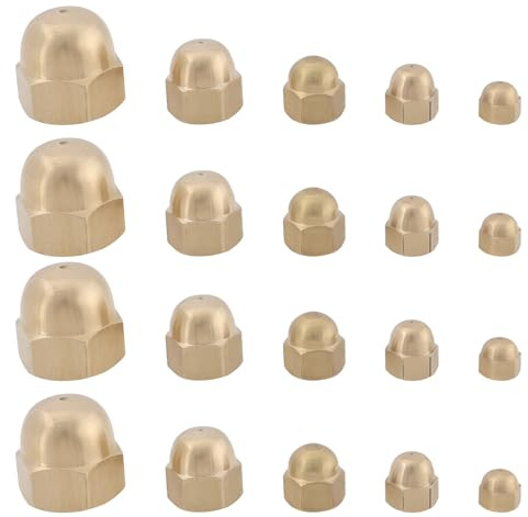 Be In Your Mind 20x Dadi Esagonali Dadi A Cupola Dadi Esagonali Decorativi In Ottone Per Riparazioni Domestiche Elementi Di Fissaggio Per Attrezzature Industriali Viti Bulloni Tappo (M3 M4 M5 M6 M8)