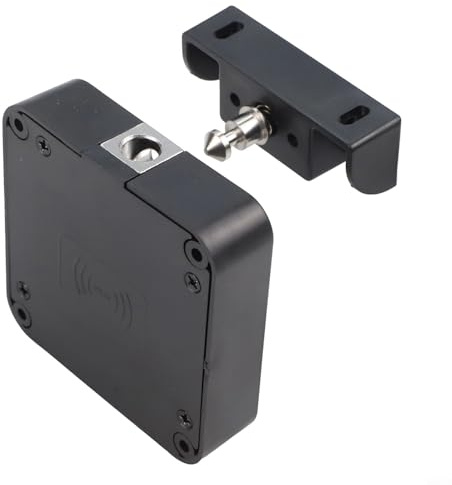 Smart - Serratura per porta dell'armadio per app Tuya, elettrica per serratura per cassetti RFID, 13,56 MHz, serratura per legno fino a 38 mm, installazione fai da te senza foratura, nero
