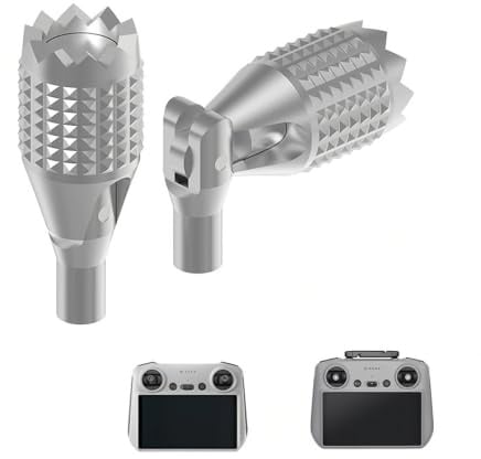 SZZCNOX Folding Joysticks for DJI RC/RC 2, Screen Controller Thumb Sticks Retractable Joystick Rocker Replacement Drones Accessories (Titanium Silver)