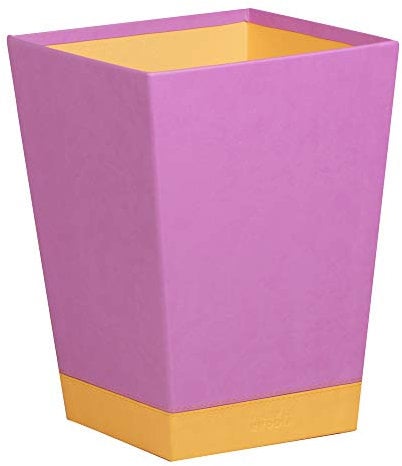 Rhodia 318921C Papierkorb (24 x 24 x 32 cm, praktisch und strapazierfähig, Kunstleder, elegant, ideal für Ihr Büro) 1 Stück, lila