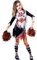 set high (PKT) (9902690) Child Girls Red Zombie Cheerleader Costume (11-12yr)