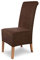 SCHEFFLER-Home Stuhlhussen Leon Braun/elastische Wildleder Hussen für Stühle/robuste Freischwinger Hussen/Stuhlhussen Stretch & Lederoptik/Stuhl Hussen waschbar
