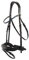 BR Trense Newcastle schwedisch Anatomisch, Swarovski-Steine, Schwarz Silber, WB Full