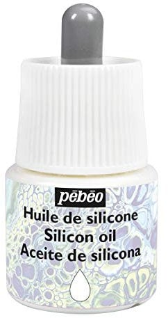 Pébéo - Studio Acrylics - Huile de Silicone - Auxiliaire pour Peinture Acrylique - Pouring et Création de Cellules - Bouchon Pipette pour Dosage Optimal - 1 Flacon de 45 ml