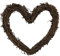Heart Shape Natural Grapevine Wreath Ring DIY Craft Vines Base Grapevine Roll for Rustic Summer Fall Christmas Wreath Door Garland Home Wedding Party Decor Gift Hanging Decor Wreaths Supplies (14inch)