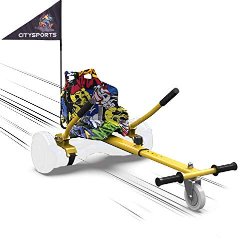 MARKBOARD Hoverkart Sitzscooter Gokart, Hovergokart for Hoverboards, Sitz für Hoverboards, Kompatibel mit 6,5zoll 8,5zoll und 10 Zoll