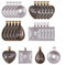 Anhänger Lünette,24er Pack Leere Anhänger Tabletts mit 24er Pack Cabochons Glaskuppel Anhänger Schale zum Basteln DIY Schmuck Machen Halskette Fotos Rund Quadratisch Herz Teardrop Formen