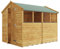 BillyOh Keeper Overlap Garden Shed with Floor | Wooden Garden Storage Shed with Apex Roof & Felt Included | Windowed or Windowless- Multiple Sizes (8x6 Windowed)