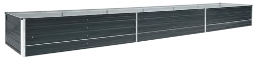 vidaXL Garden Raised Bed Galvanised Steel 480x80x45 cm Anthracite